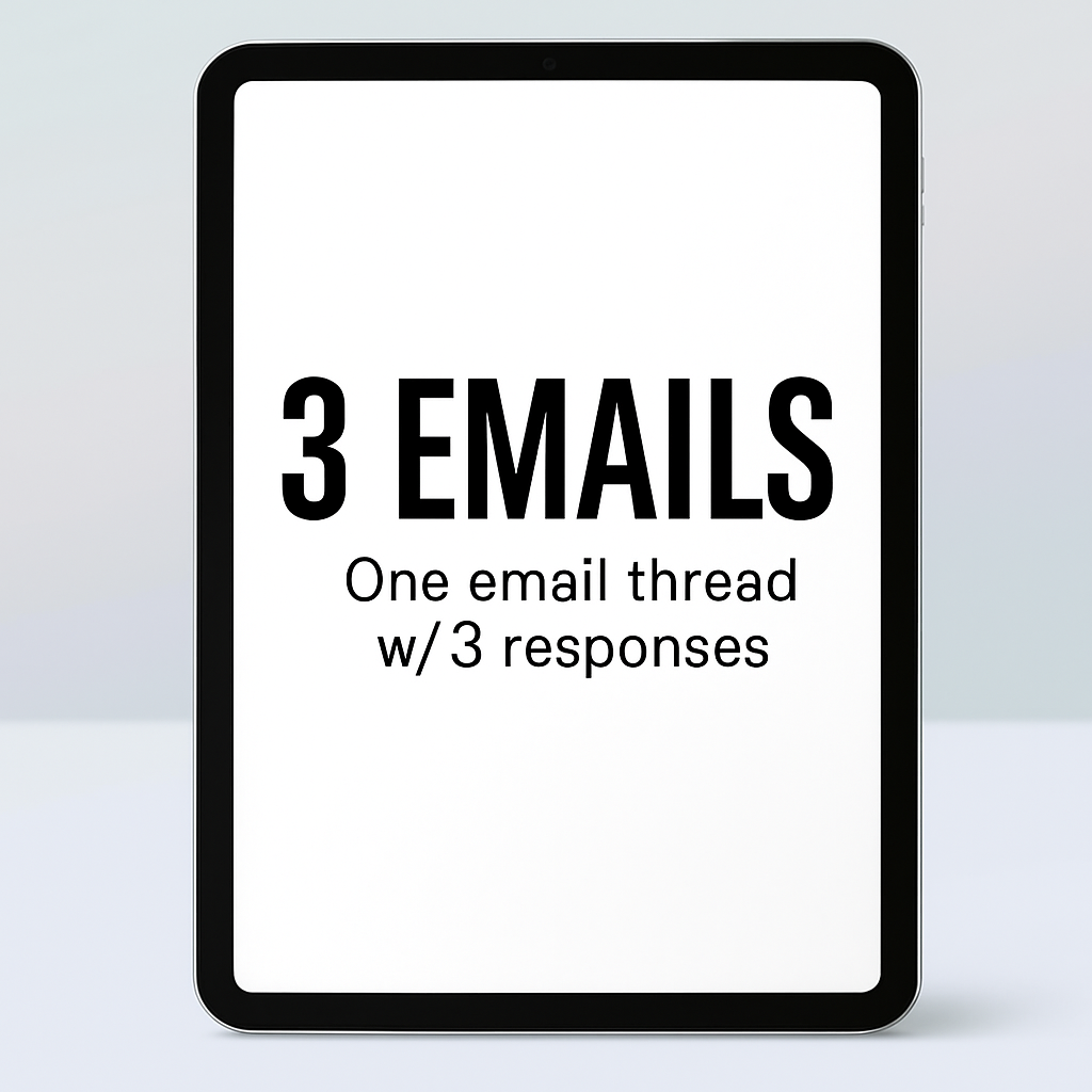 Email Support – 3 Message Thread